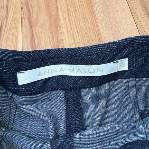 Anna Mason London Denim Flare pants, culotte style size 10, like new - Picture 4 of 9